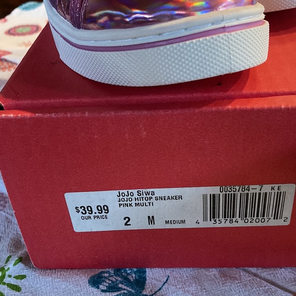 NWT - JoJo Siwa Hightop Sneakers (Size 2) - Picture 3 of 6